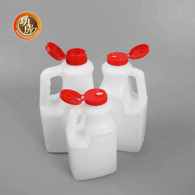 Kundenspezifische HDPE-Nahrungsmittelplastiksojasoßen-Flasche mit Griff