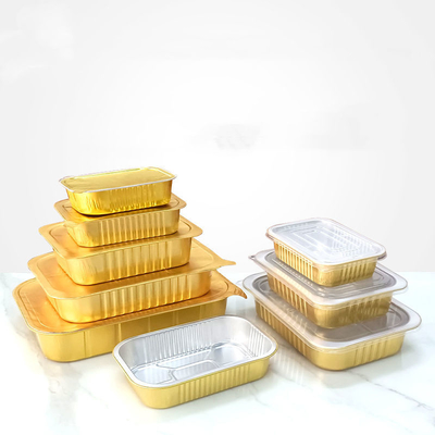 Rechteckiger verdickter Aluminiummittagessen-Tray Barbecue Aluminum Foil Food-Wegwerfbehälter