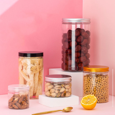 leere, durchsichtige 500 ml breite Plastikflaschen mit Schraubdeckel für Lebensmittel