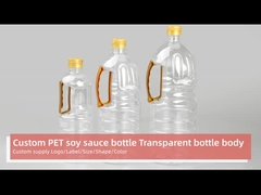 Transparente PET-Flasche mit Erdnussöl und Pflanzenöl in Lebensmittelqualität