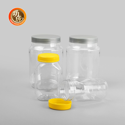 STAU-Flaschen-Nahrungsmittelgrad HAUSTIER Plätzchen-Glas der großen Öffnung leeres Plastik