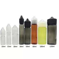 60ml 15ml 30ml 10ml leere Plastike flüssige des Flaschen-120ml Flasche Haustier-Schwarz-Tropfenzähler-V3