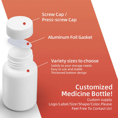 HDPE Plastikmedizin-Tablettenfläschchen für Vitamin-Ergänzung