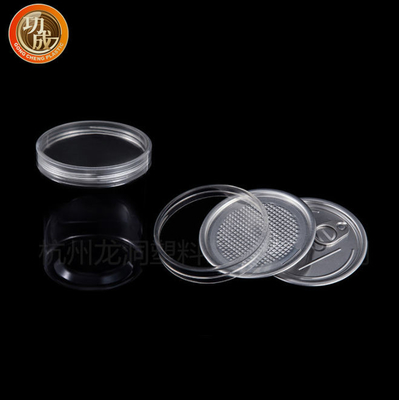 Leeres Haustier-Praline-Plätzchen-Glas-Plastikschokoladen-Glas mit Aluminiumdeckel