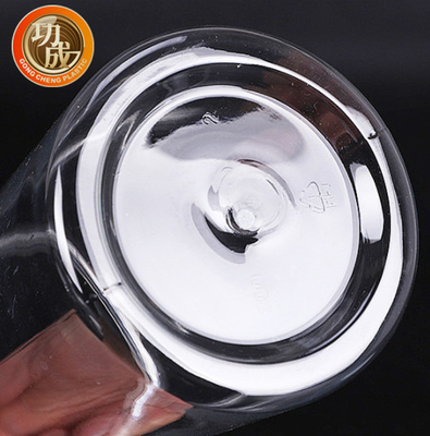 Leeres Haustier-Praline-Plätzchen-Glas-Plastikschokoladen-Glas mit Aluminiumdeckel