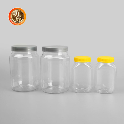 Große transparente Plastikstau-Flaschen-Süßigkeits-Schraubverschluss- Plastikbehälter
