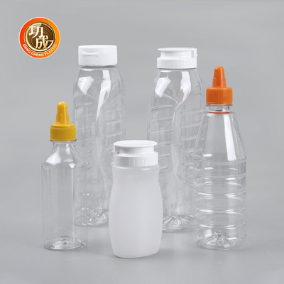 230 ml 250 ml 500 ml 1000 ml Kunststoff-Sauce-Quetschflasche für Öl-Tomaten-BBQ-Sauce-Ketchup
