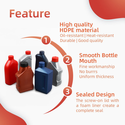 HDPE Motoröl-leere Flaschen-rote blaue Benzin-Brennstoff-Flasche