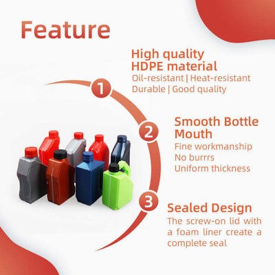 Leere HDPE Motoröl-Verpackenflasche 1 Liter-Plastikmotorenöl-Behälter