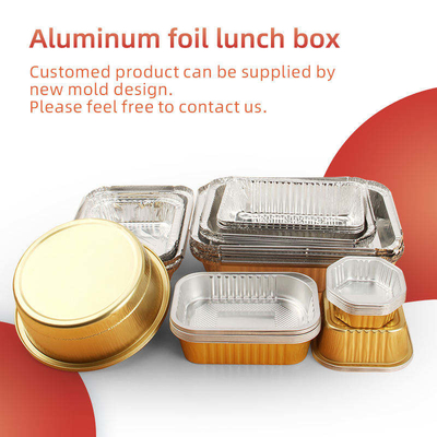 Restaurant GRILL Luft-Bratpfannen-Tin Foil-Behälter Rechteck-zum Mitnehmenaluminiumfolie Pan