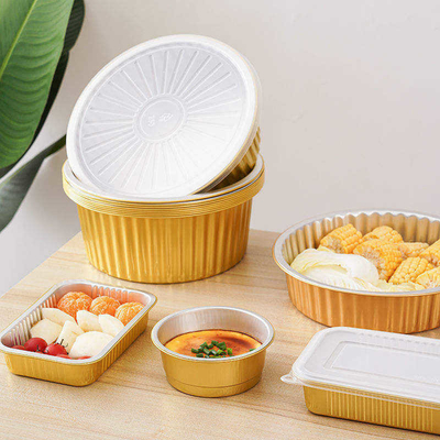 Wegwerfschnellimbiss-Grad-Aluminiumfolie-Tray Lunch Box With Plastic-Deckel