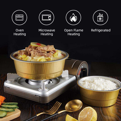 Wegwerfschnellimbiss-Grad-Aluminiumfolie-Tray Lunch Box With Plastic-Deckel