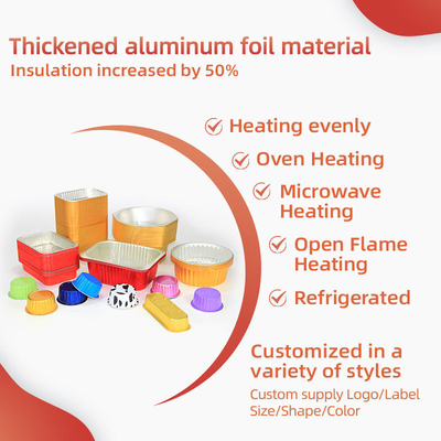 Quadrat-Aluminiumfolie fertigen Verpackungs-Kasten-Wegwerfmitnehmeraluminiumessenstablett besonders an