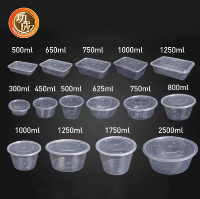 VERPACKEN- DER LEBENSMITTELbehälter der Quadrat-runder Verpacken- der Lebensmittelbehälter-450ml 500ml Wegwerf