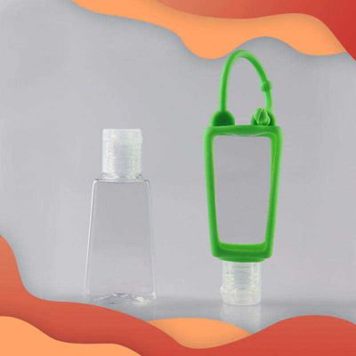 Mini Cute Travel Portable Plastic-Desinfizierer-Flasche mit Karikatur-Silikon-Halter