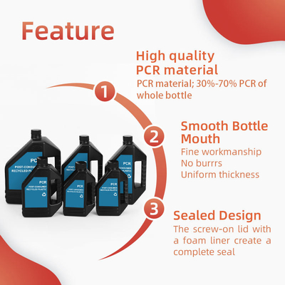 benutzerdefinierte leere 500 ml Plastik-PCR-Motorölflasche mit Schraubverschluss