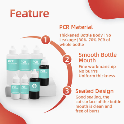 30Ml 50Ml 120Ml Pcr Recycling-Plastik-Flaschen mit Düse