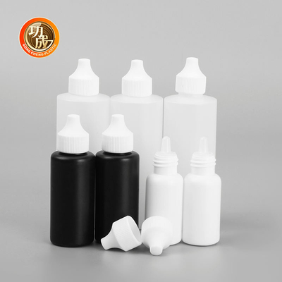 CQC Plastik E Flüssigflasche für Lösungsmittel Öle Farbe Tinte Pressen Flasche mit Twist Top Cap Tip Applicator