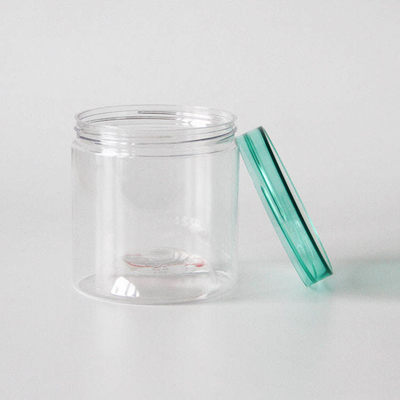 1L große, runden Boden Plastikgefäße für Haustiere mit durchsichtigen Deckeln