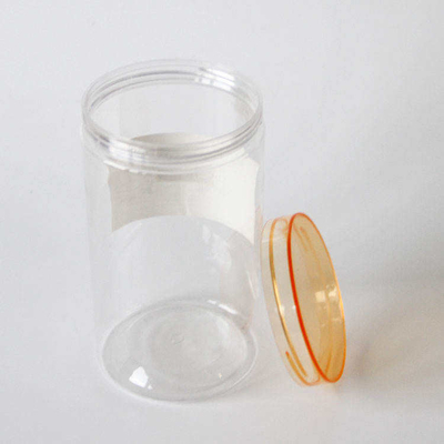 Custom Round Bottom Süßigkeiten Cookie Jar Weit Mund PET Plastik Jar