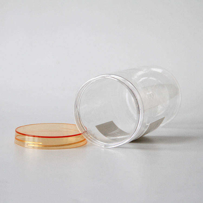 Custom Round Bottom Süßigkeiten Cookie Jar Weit Mund PET Plastik Jar