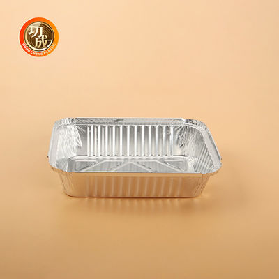 Custom Logo Druck Lebensmittelverpackung Boxen Rechteck Form Silberfolie Deckel Auf See/Auf dem Luftweg/Ausdruck